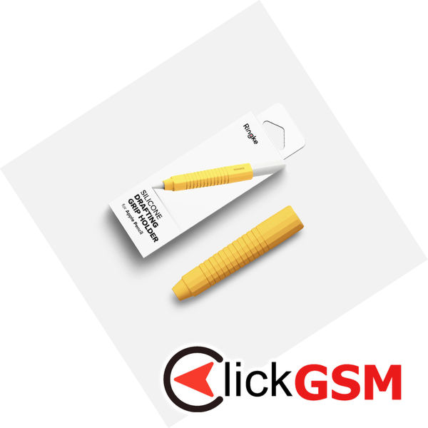 Ringke - Silicone Drafting Grip Holder - for Apple Pencil, Easy to Attach, Durable Elasticity - Yellow