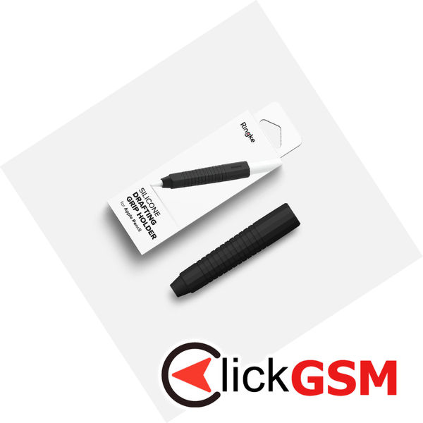 Ringke - Silicone Drafting Grip Holder - for Apple Pencil, Easy to Attach, Durable Elasticity - Black