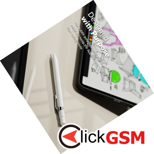 Ringke - Silicone Drafting Pencil Case - for Apple Pencil 2nd Generation / Pro, Easy to Attach, Durable Elasticity - Pink Sand