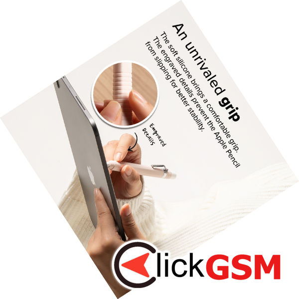 Ringke - Silicone Drafting Pencil Case - for Apple Pencil 2nd Generation / Pro, Easy to Attach, Durable Elasticity - Black