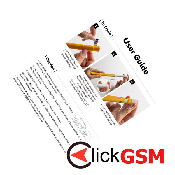 Ringke - Silicone Drafting Pencil Case - for Apple Pencil, Easy to Attach, Metal Holder Clip, Durable Elasticity - Pink Sand