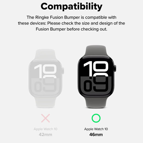Ringke - Fusion Bumper - Apple Watch 10 46mm - Black