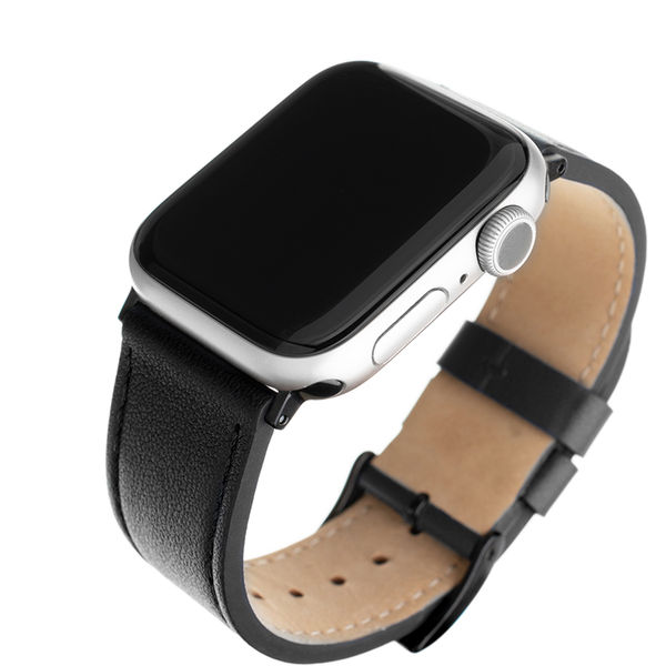 Fixed - Leather Strap 32mm - Apple Watch 1/2/3/4/5/6/7/8/9/10/SE/SE 2 (38/40/41/42mm) - Black