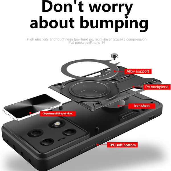 Techsuit - CamGuard Pro - Xiaomi Redmi Note 13 Pro 4G / Poco M6 Pro 4G - Black