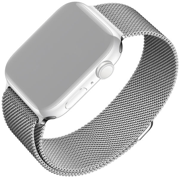 Fixed - Mesh Strap 32mm - Apple Watch 1/2/3/4/5/6/7/8/9/10/SE/SE 2 (38/40/41/42mm) - Silver
