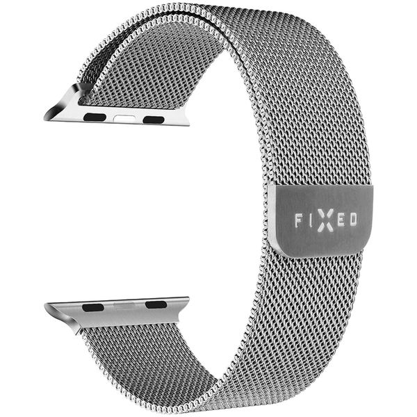 Fixed - Mesh Strap 32mm - Apple Watch 1/2/3/4/5/6/7/8/9/10/SE/SE 2 (38/40/41/42mm) - Silver