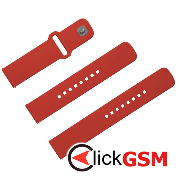Fixed - Silicone Sporty Strap Set 22mm - Huawei Watch GT 2 (46mm)/GT 2 Pro/GT 3 Pro (46mm)/Ultimate, Xiaomi Watch S1 - Red