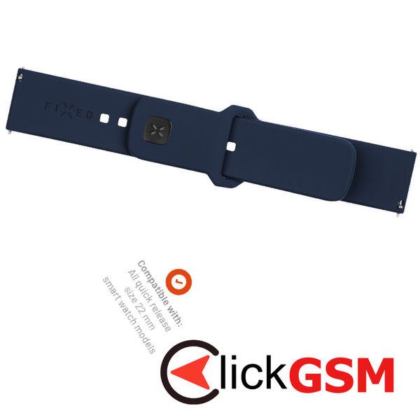 Fixed - Silicone Sporty Strap Set 22mm - Huawei Watch GT 2 (46mm)/GT 2 Pro/GT 3 Pro (46mm)/Ultimate, Xiaomi Watch S1 - Blue
