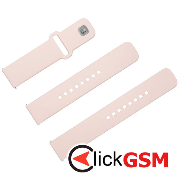 Fixed - Silicone Sporty Strap Set 20mm - Samsung Galaxy Watch 4/5/Active 2, Huawei Watch GT 3 (42mm)/GT 3 Pro (43mm) - Pink