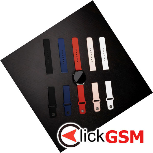 Fixed - Silicone Sporty Strap Set 20mm - Samsung Galaxy Watch 4/5/Active 2, Huawei Watch GT 3 (42mm)/GT 3 Pro (43mm) - Red