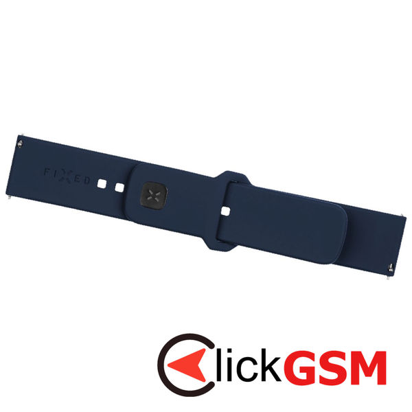 Fixed - Silicone Sporty Strap Set 20mm - Samsung Galaxy Watch 4/5/Active 2, Huawei Watch GT 3 (42mm)/GT 3 Pro (43mm) - Blue