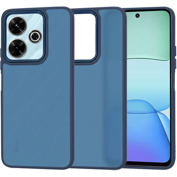 Techsuit - HaloFrost Series (Blue Camera Frame) - Xiaomi Redmi 13 / Poco M6 4G - Deep Blue