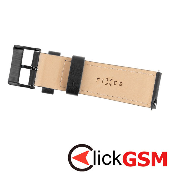 Fixed - Leather Strap 22mm - Huawei Watch GT 2 (46mm)/GT 2 Pro/GT 3 Pro (46mm)/Ultimate, Xiaomi Watch S1 - Black