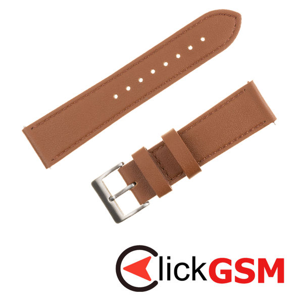 Fixed - Leather Strap 22mm - Huawei Watch GT 2 (46mm)/GT 2 Pro/GT 3 Pro (46mm)/Ultimate, Xiaomi Watch S1 - Brown