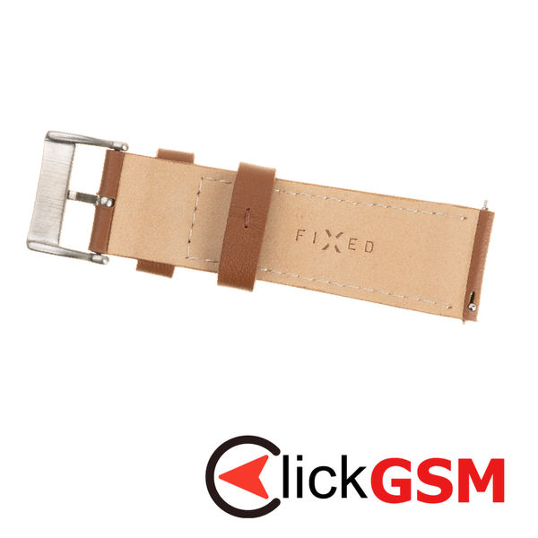 Fixed - Leather Strap 22mm - Huawei Watch GT 2 (46mm)/GT 2 Pro/GT 3 Pro (46mm)/Ultimate, Xiaomi Watch S1 - Brown