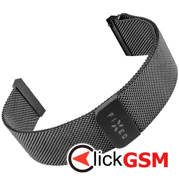 Fixed - Mesh Strap 20mm - Samsung Galaxy Watch 4/5/Active 2, Huawei Watch GT 3 (42mm)/GT 3 Pro (43mm) - Black