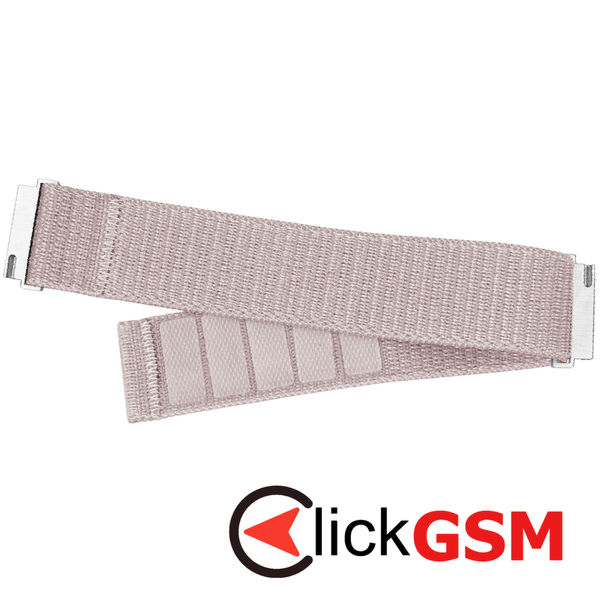 Fixed - Nylon Sporty Strap 20mm - Samsung Galaxy Watch 4/5/Active 2, Huawei Watch GT 3 (42mm)/GT 3 Pro (43mm) - Rose Gold