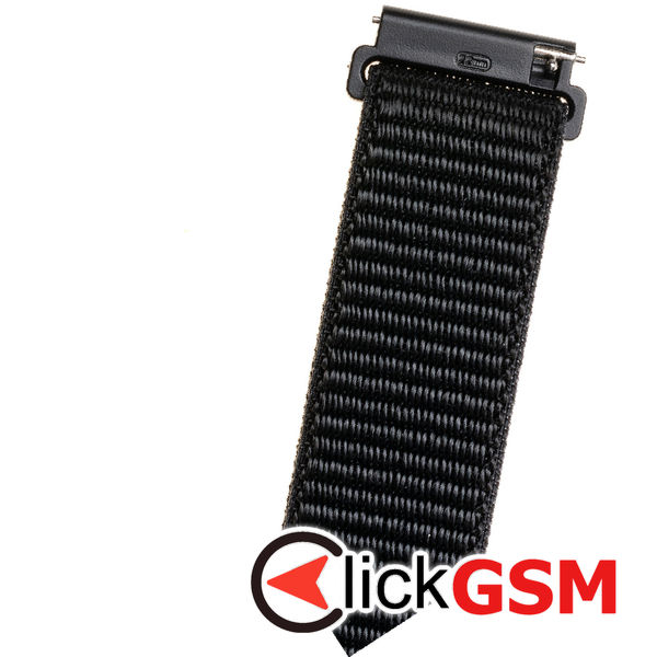 Fixed - Nylon Strap 20mm - Samsung Galaxy Watch 4/5/Active 2, Huawei Watch GT 3 (42mm)/GT 3 Pro (43mm) - Black