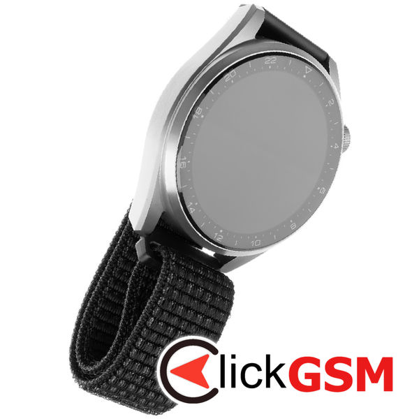 Fixed - Nylon Strap 22mm - Huawei Watch GT 2 (46mm)/GT 2 Pro/GT 3 Pro (46mm)/Ultimate, Xiaomi Watch S1 - Reflective Black