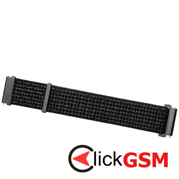 Fixed - Nylon Strap 22mm - Huawei Watch GT 2 (46mm)/GT 2 Pro/GT 3 Pro (46mm)/Ultimate, Xiaomi Watch S1 - Reflective Black