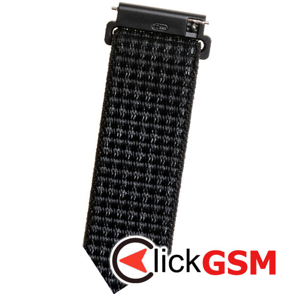 Fixed - Nylon Strap 22mm - Huawei Watch GT 2 (46mm)/GT 2 Pro/GT 3 Pro (46mm)/Ultimate, Xiaomi Watch S1 - Reflective Black