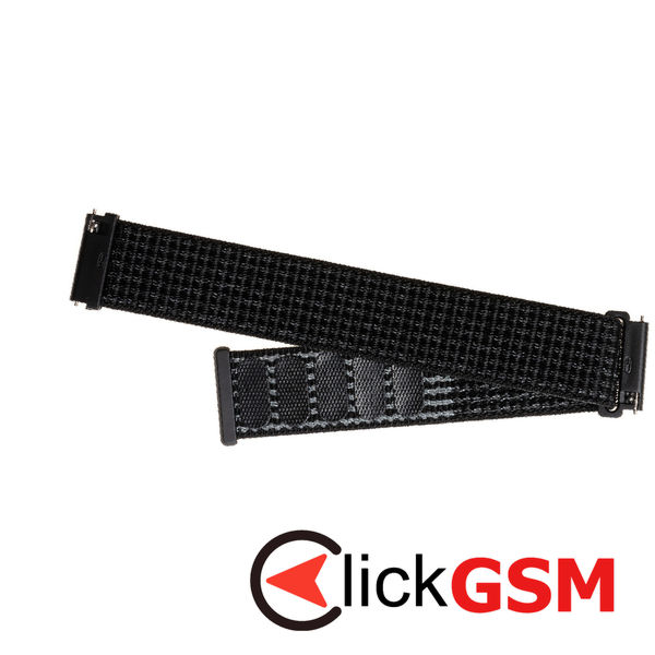 Fixed - Nylon Strap 22mm - Huawei Watch GT 2 (46mm)/GT 2 Pro/GT 3 Pro (46mm)/Ultimate, Xiaomi Watch S1 - Reflective Black