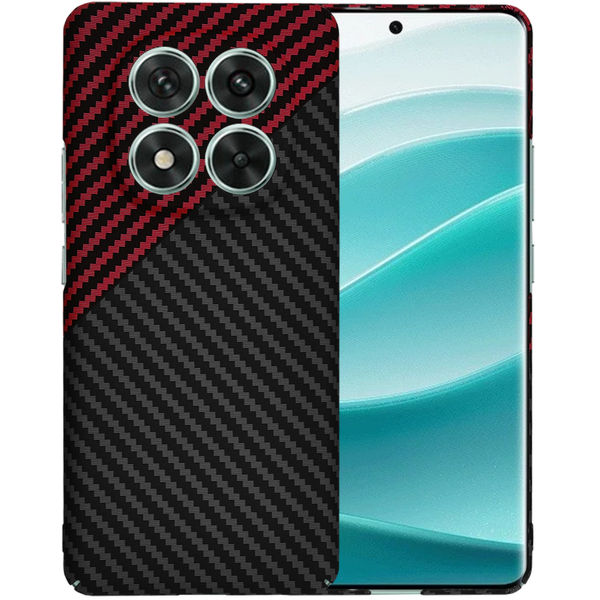 Techsuit - Carbonite FiberShell - Xiaomi Redmi Note 14 Pro 5G / Poco X7 - Red Vortex