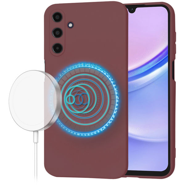 Techsuit - SoftFlex MagSafe - Samsung Galaxy A15 4G / A15 5G - Plum Red