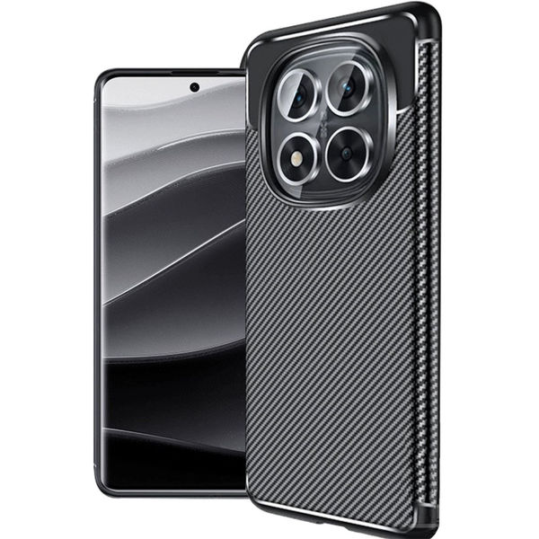 Techsuit - CarbonFiber - Xiaomi Redmi Note 14 Pro 5G / Redmi Note 14 Pro+ 5G / Poco X7 - Black