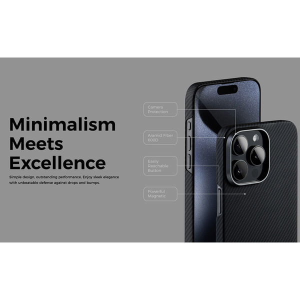 Edizard - Air MagSafe Case - iPhone 15 - Black