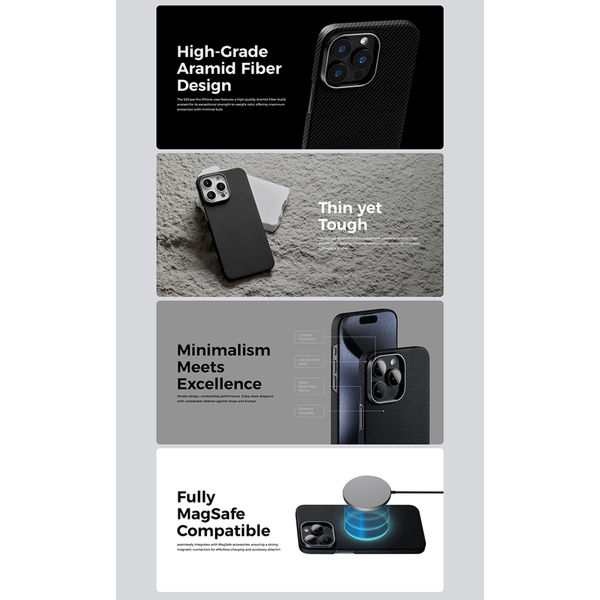 Edizard - Air MagSafe Case - iPhone 16 - Black