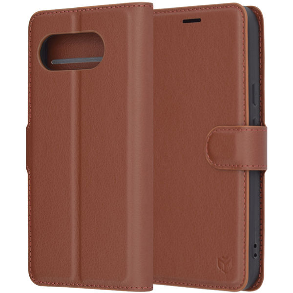 Techsuit - Leather Folio - Google Pixel 9a - Brown