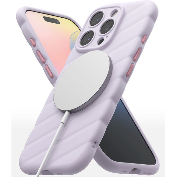 Ringke - Macaron Silicone MagSafe - iPhone 16 Pro - Light Purple