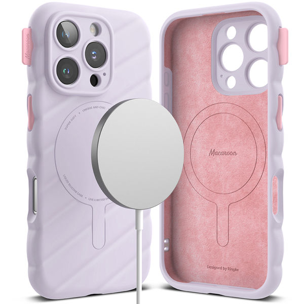 Ringke - Macaron Silicone MagSafe - iPhone 16 Pro - Light Purple