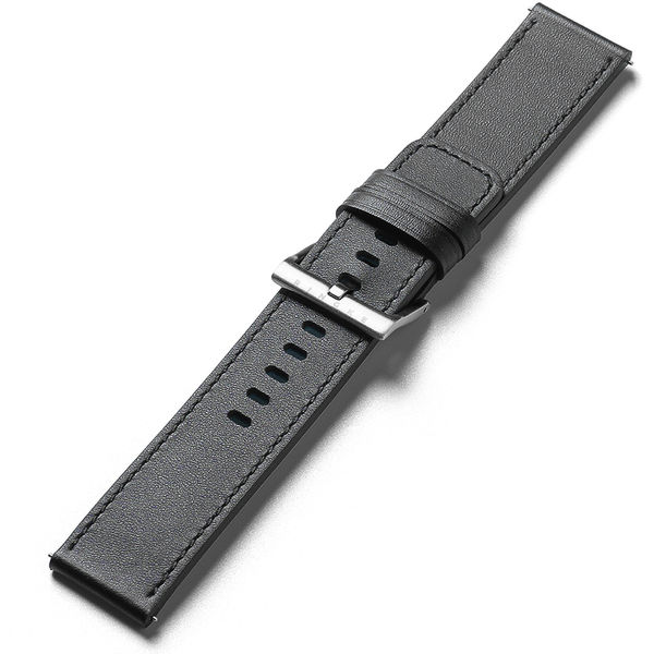 Ringke - Leather One Basic Bold 24mm - Fossil Hybrid / Mobvoi TicWatch Pro 5 / Suunto 9 / Suunto 9 Baro / Suunto D5 - Black