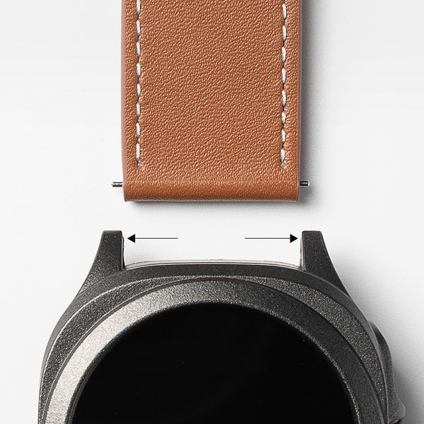 Ringke - Leather One Basic Bold 24mm - Fossil Hybrid / Mobvoi TicWatch Pro 5 / Suunto 9 / Suunto 9 Baro / Suunto D5 - Brown