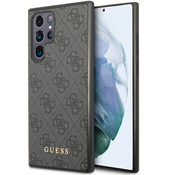 Guess - Hardcase 4G (GUHCS22LG4GFGR) - Samsung Galaxy S22 Ultra 5G - Grey