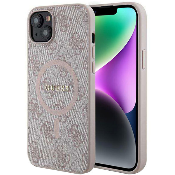 Guess - 4G Ring Classic Logo MagSafe (GUHMP14SG4GFRP) - iPhone 14 - Pink