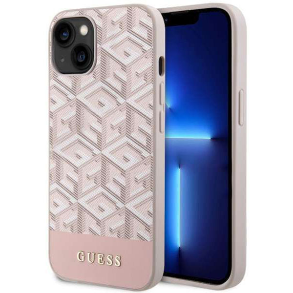 Guess - GCube Stripes MagSafe (GUHMP14SHGCFSEP) - iPhone 14 - Pink