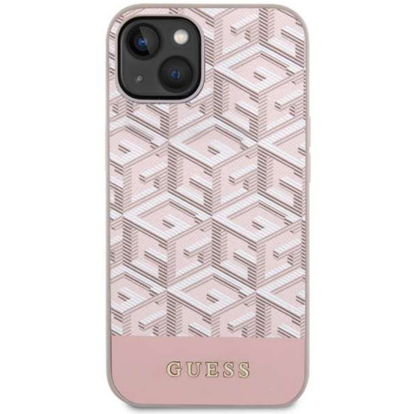 Guess - GCube Stripes MagSafe (GUHMP14SHGCFSEP) - iPhone 14 - Pink