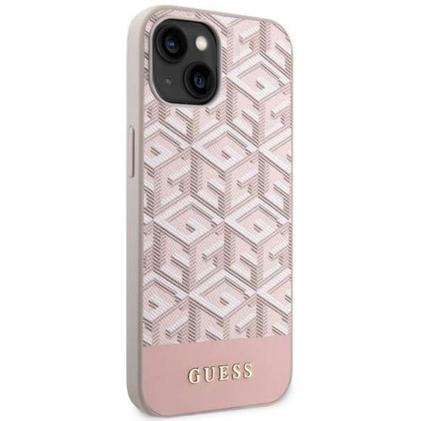 Guess - GCube Stripes MagSafe (GUHMP14SHGCFSEP) - iPhone 14 - Pink