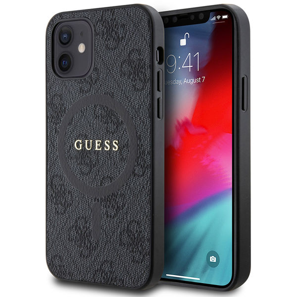Guess - 4G Ring Classic Logo MagSafe (GUHMP12MG4GFRK) - iPhone 12 / iPhone 12 Pro - Black