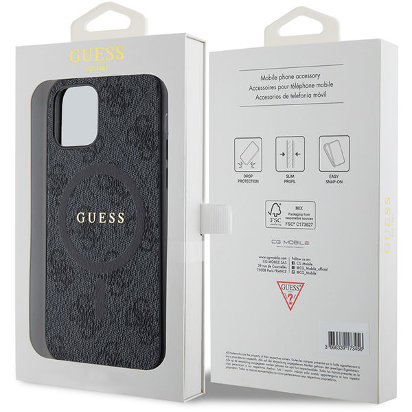 Guess - 4G Ring Classic Logo MagSafe (GUHMP12MG4GFRK) - iPhone 12 / iPhone 12 Pro - Black