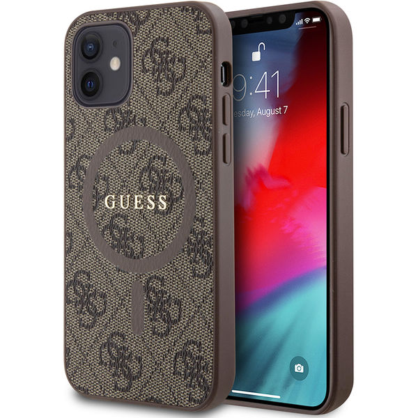 Guess - 4G Ring Classic Logo MagSafe (GUHMP12MG4GFRW) - iPhone 12 / iPhone 12 Pro - Brown