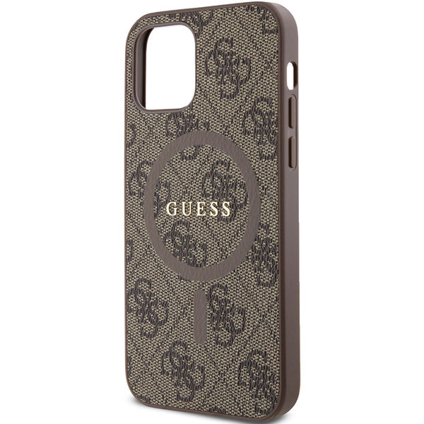 Guess - 4G Ring Classic Logo MagSafe (GUHMP12MG4GFRW) - iPhone 12 / iPhone 12 Pro - Brown