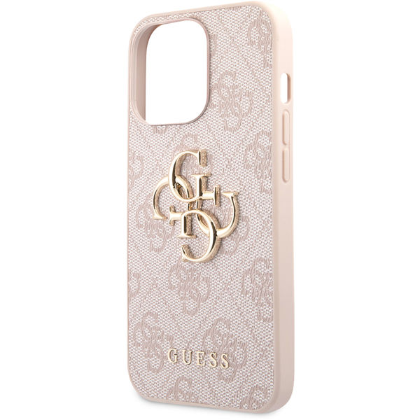 Guess - Leather 4G Metal Logo (GUHCP13L4GMGPI) - iPhone 13 Pro - Pink