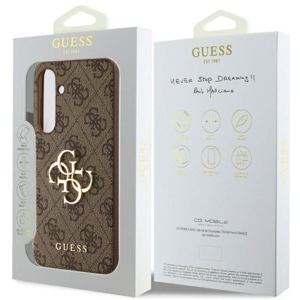 Guess - Hardcase 4G Big Logo (GUHCS24FE4GMGBR) - Samsung Galaxy S24 FE - Brown