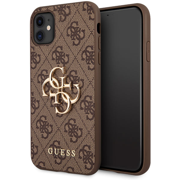 Guess - Hardcase 4G Big Metal Logo (GUHCN614GMGBR) - iPhone 11 - Brown