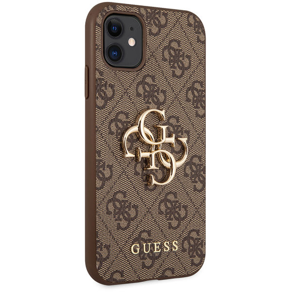 Guess - Hardcase 4G Big Metal Logo (GUHCN614GMGBR) - iPhone 11 - Brown