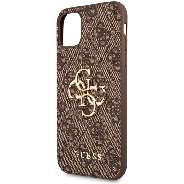 Guess - Hardcase 4G Big Metal Logo (GUHCN614GMGBR) - iPhone 11 - Brown